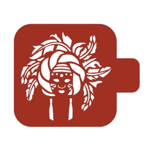 Трафарет М9Пр-001 "Венецианская карнавальная маска" Event Design, 9х9 см